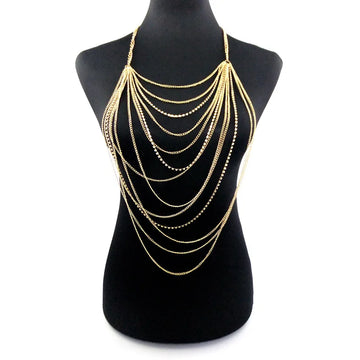 MultiLayer Body Chains For Women Rhinestone Chest Chain Fashion Body Chain Jewelry Sexy Accessories