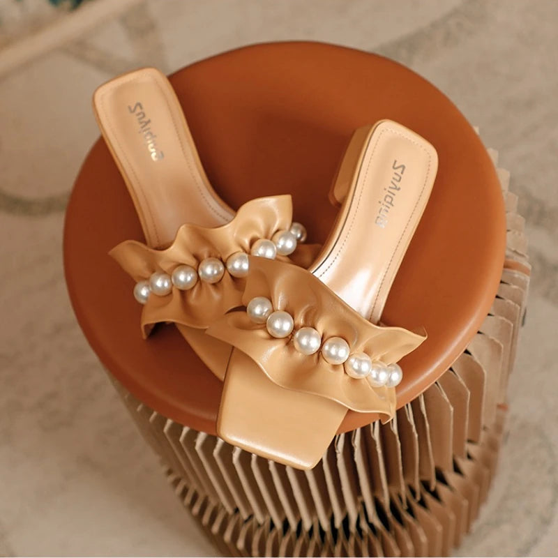 Summer Large Size Sandalias De Verano Crystal Rhinestones Toe Ring Cute Trending Slipper Slides Rainbow Sandals