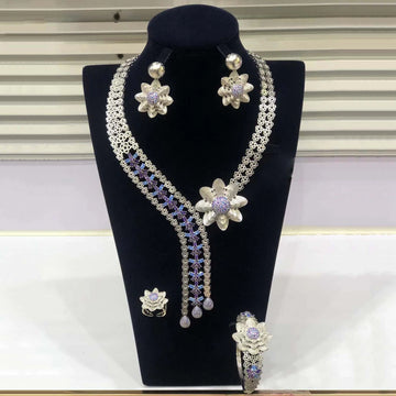 Wedding Jewelry Sets Luxury African Jewelry 5AAAAA Zirconia Jewelry Set for Women