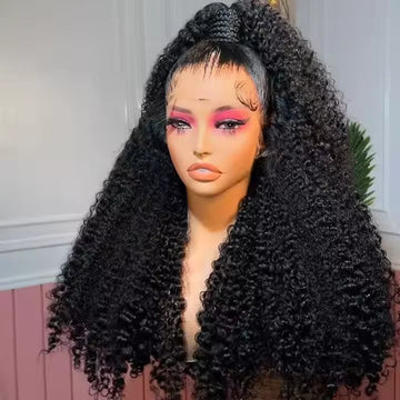 Human 13x4 Full Lace Full Front Wigs Human Hair hd Lace Frontal Raw Burmese Curly Hair Wigs
