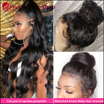 360 Full Lace Wig Pre Plucked Brazilian Body Wave Human Hair