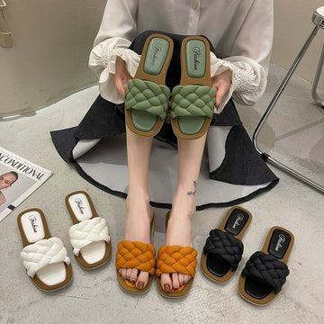 Summer New Arrival Home Sandals Non Slip Platform Slippers Female Flat Flip-Flops Beach Outdoor Sandals Female Fashion