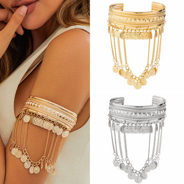 New Arrival Fashion Metal Coin Tassel Female Dance Bracelet
