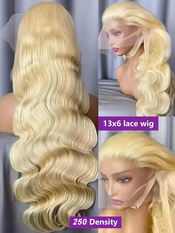 250% HD 30 40 42 Inch 613 Blonde 13x6 Lace Front Human Hair Wigs Body Wave 13x4 Lace Frontal Transparent Brazilian Remy Wig