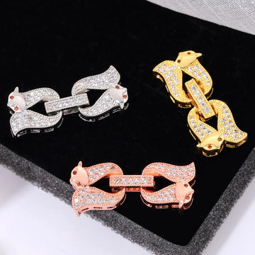 Juya 18K Gold Silver Plated Decoration Accessories Fastener Closure Pearls Clasps Lock For DIY Needlework Beads Jewelry Making
