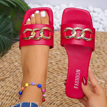 New Summer Women Slippers Rome Fashion Designer Flat Sandals Soft Sole Sexy Shoes Women Breathable Beach Slippers Slides Women