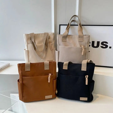 Waterproof Canvas Tote Bag – Lightweight Large Capacity Shoulder Handbag