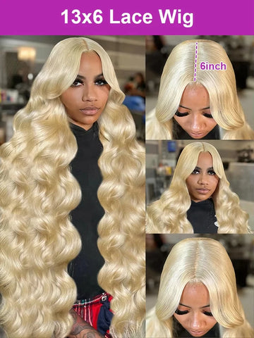 Blonde 613 Hd Lace frontal Wig 13X6 Body Wave Colored 100% Human Hair wigs Real Brazilian Hair Human Hair For Women