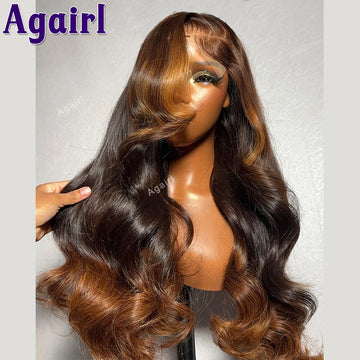 30 32 Inch 13x6 13x4 Body Wave Lace Front Human Hair Wigs Ombre Ginger Brown Brazilian Colored Lace Frontal Wigs For Women 200%