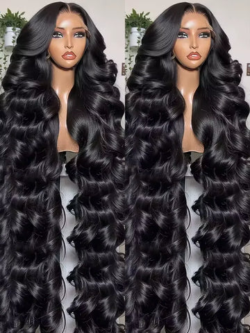 250% 13x6 Hd Transparent Lace Frontal Wig 13x4 Body Wave Human Hair Wigs 30 32 40 Inch Lace Front Brazilian 100% Human Hair Wig