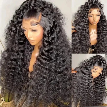 250 Density Deep Wave Lace Front Wig 13x6 Hd Lace Frontal Wig 13x4 Curly Human Hair Wigs For Women 360 Hd Pre Plucked Lace Wig