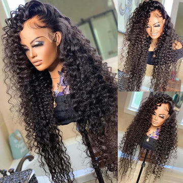 Deep Wave Frontal Wig 13x6 Lace 13x4 Curly Lace Front Human Hair Wigs For Women Wet And Wavy 4x4 Water Lace Closure Wig