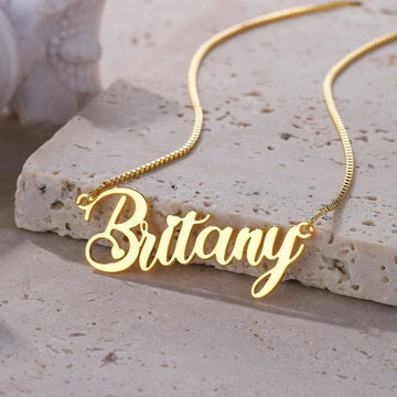 Necklace Optional Font Fashion Custom Nameplate Necklace Stainless Steel Women Clavicle Jewelry