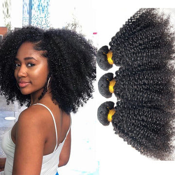 Afro Kinky Curly Bundles Mongolian Kinky Curly Hair Bundles Extension Remy 1 2 3 bundles Deal Curly Human Hair Bundles For Women