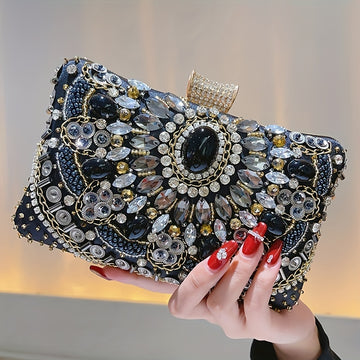 Evening Bag, Elegant Box Clutch Purse, Women's Wedding Handbags For Party Prom