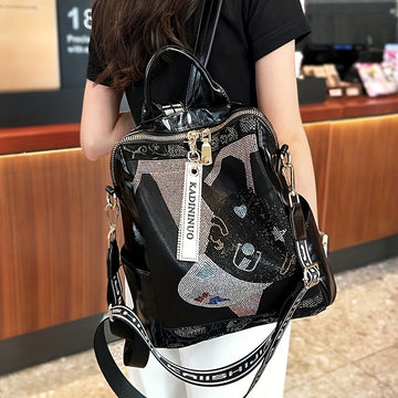 Backpack Purse, Fashion Laptop Daypack, Steampunk Shoulder Bag For School Travel