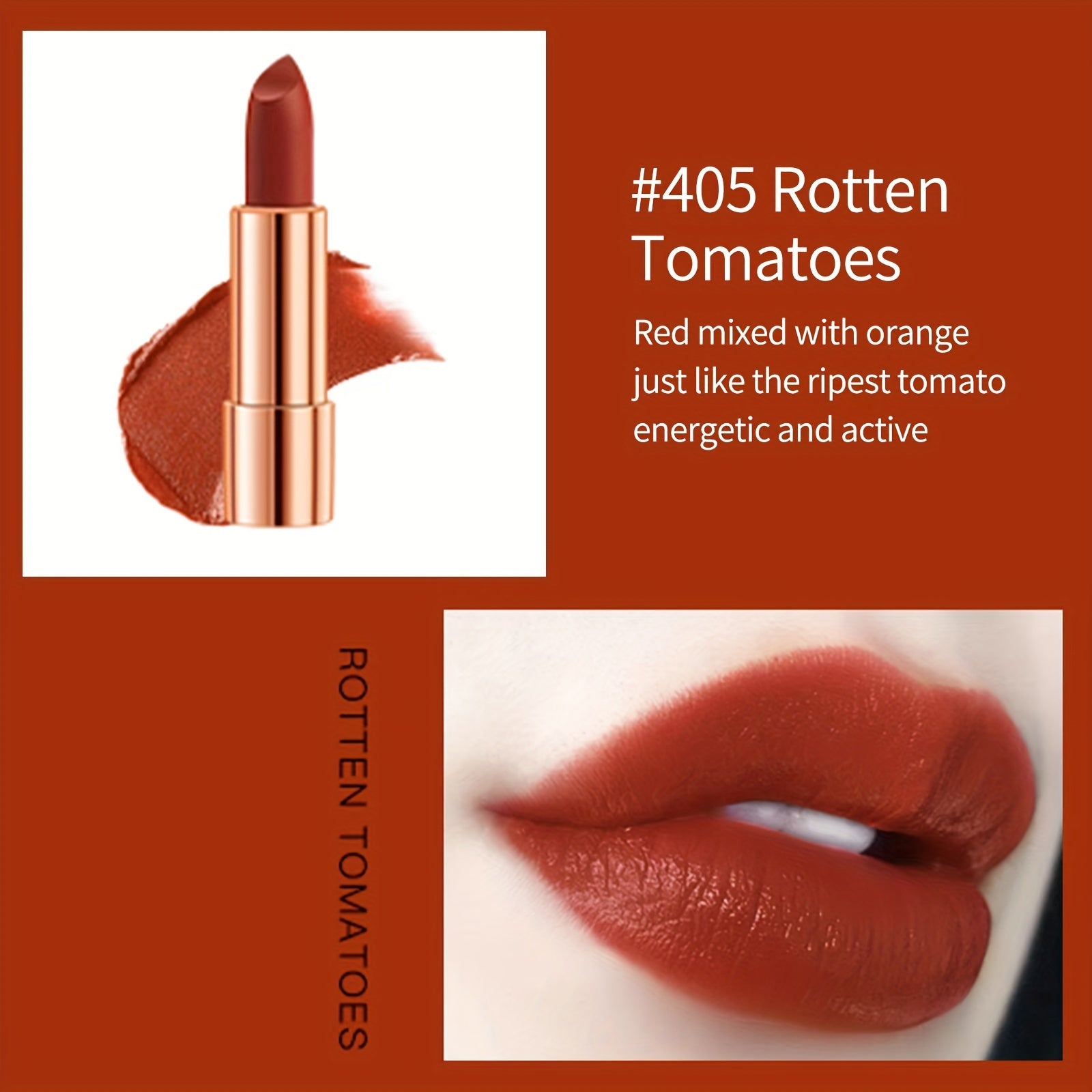Velvet Texture Matte Lipstick Set - Long Lasting, Waterproof, Smudge Proof, Retractable Red Lipstick with Slivery Chain Bag Package Valentine's Day Gifts