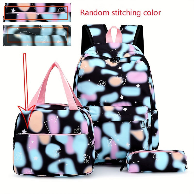 Backpack - Spacious School Bag with Insulated Lunch Box, Pencil Case, and Multiple Compartments for Organized