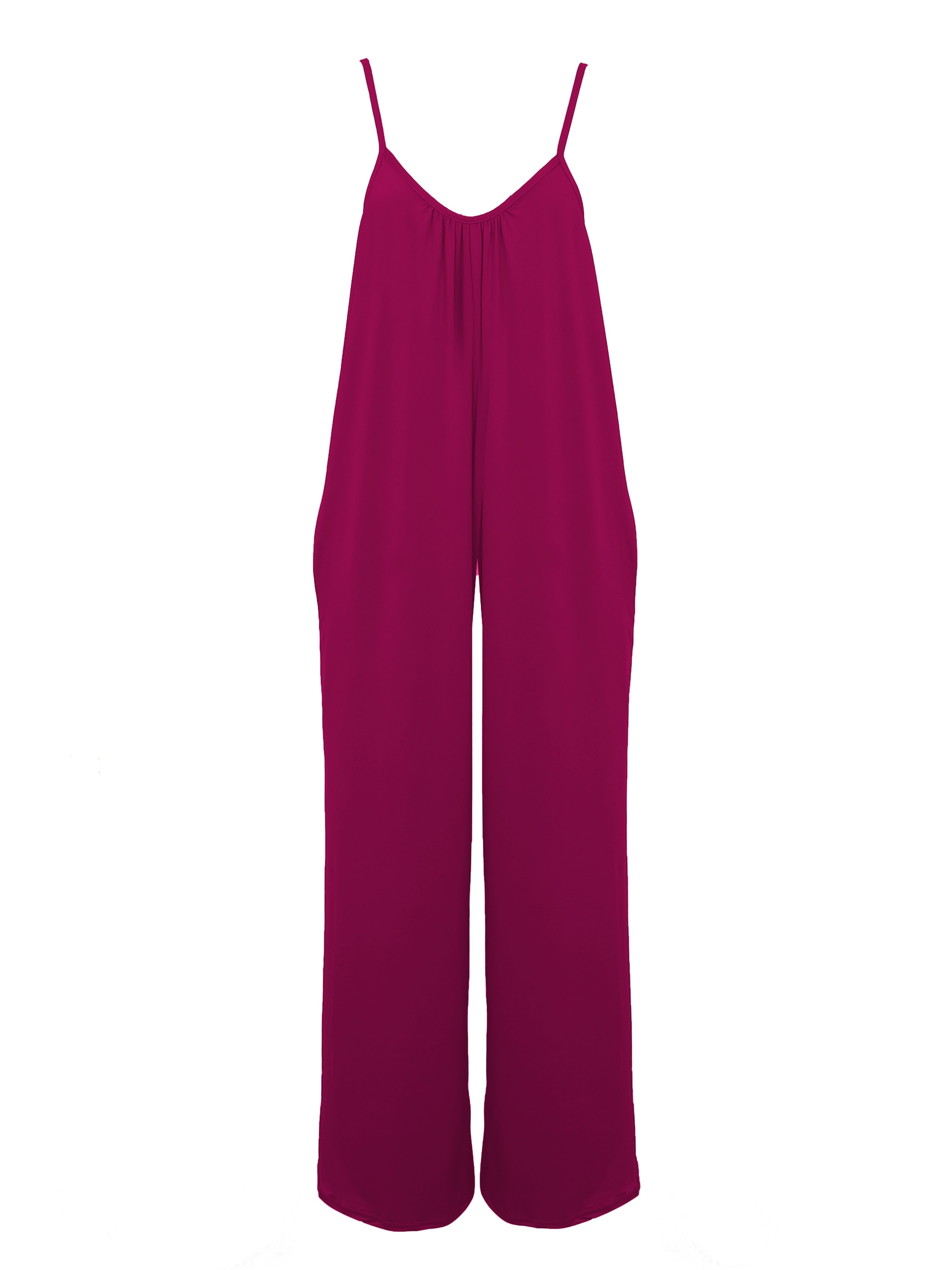 Women'S Light Blue Sleeveless Jumpsuit with Pockets - Casual Polyester Knit Fabric, V-Neck, Summer 2023, Beach Coverup, Beach Coverup Jumpsuit | Casual Style Jumpsuit | Knit Construction