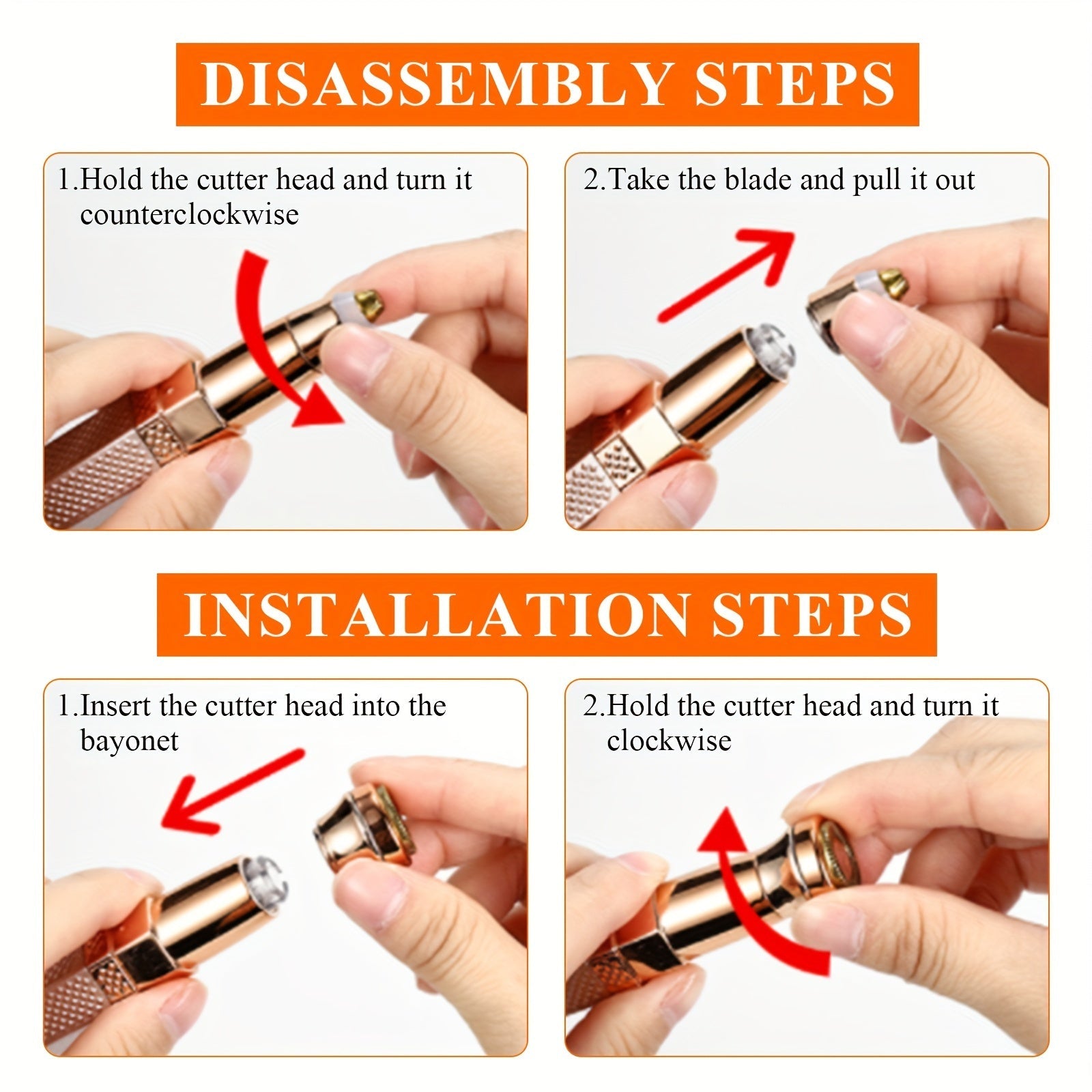 Facial Hair and Eyebrow Trimmer for Women