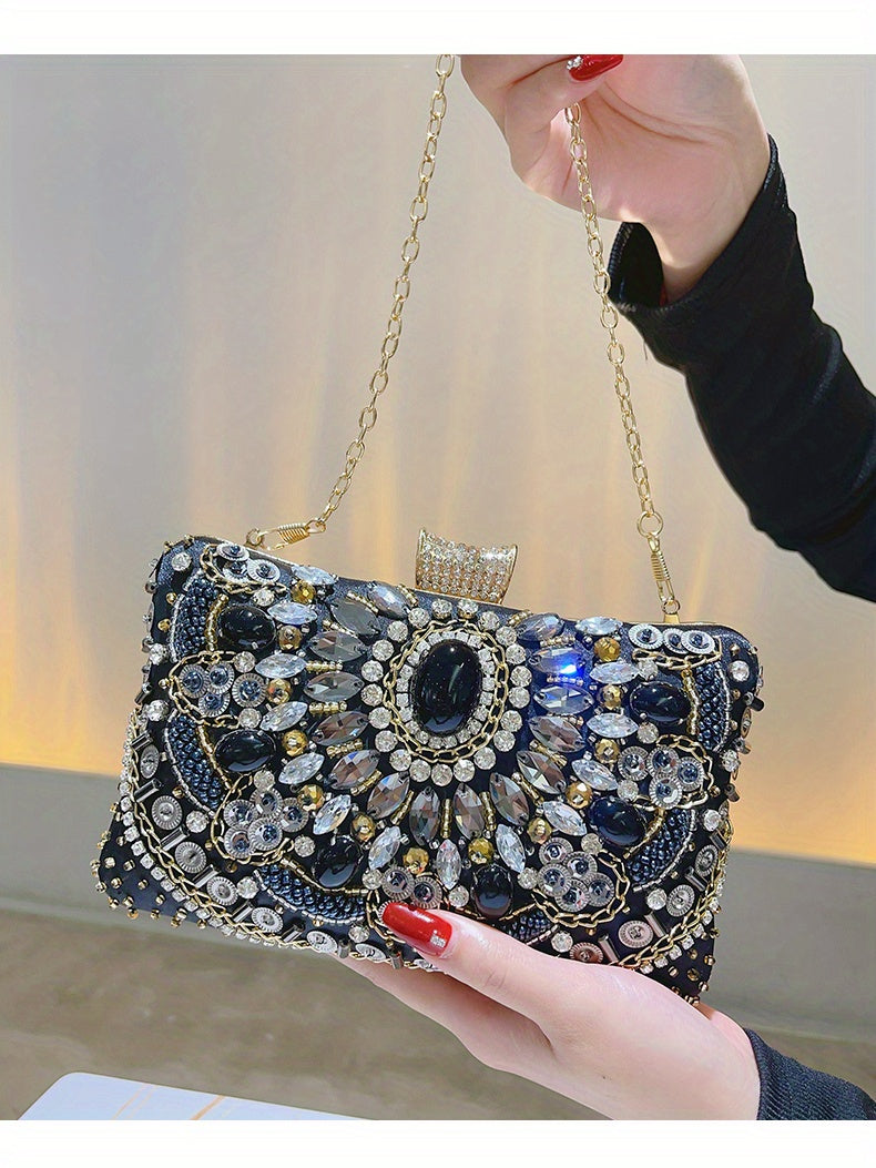 Evening Bag, Elegant Box Clutch Purse, Women's Wedding Handbags For Party Prom