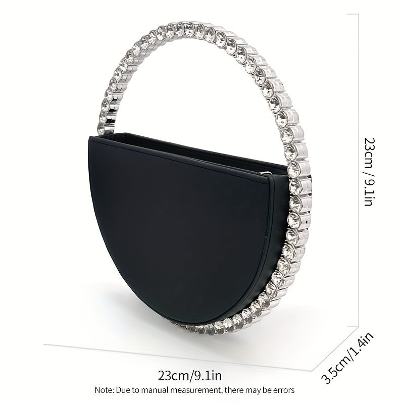 Leather Lining, Solid Color, Elegant Party Prom Wedding Handbag for Women - Trendy and Chic Evening Purse