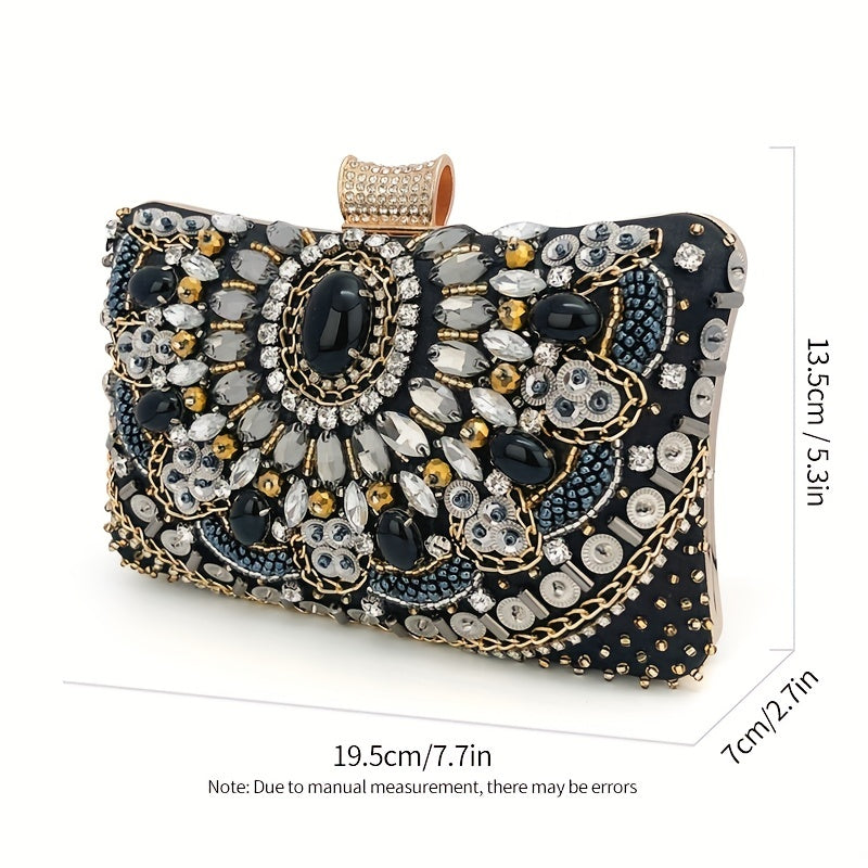 Evening Bag, Elegant Box Clutch Purse, Women's Wedding Handbags For Party Prom