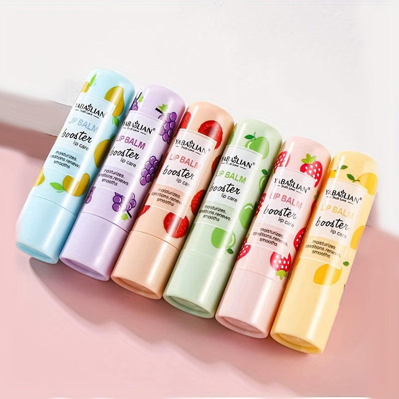 Moisturizing Lip Balm, 6 Fruit Flavors