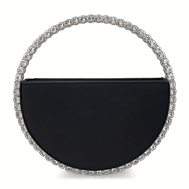 Leather Lining, Solid Color, Elegant Party Prom Wedding Handbag for Women - Trendy and Chic Evening Purse