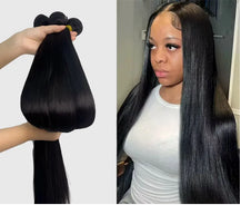 Bone Straight 100% Real Human Hair Bundles Remy Raw Hair Straight Human Hair Bundles Brazilian Hair Weave Extensions