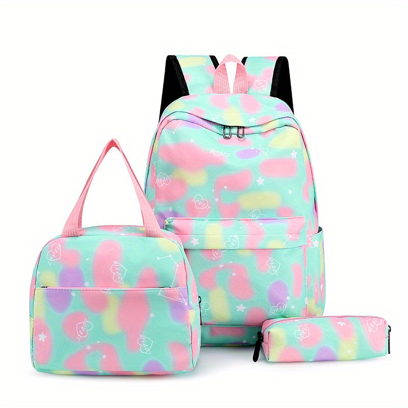 Backpack - Spacious School Bag with Insulated Lunch Box, Pencil Case, and Multiple Compartments for Organized