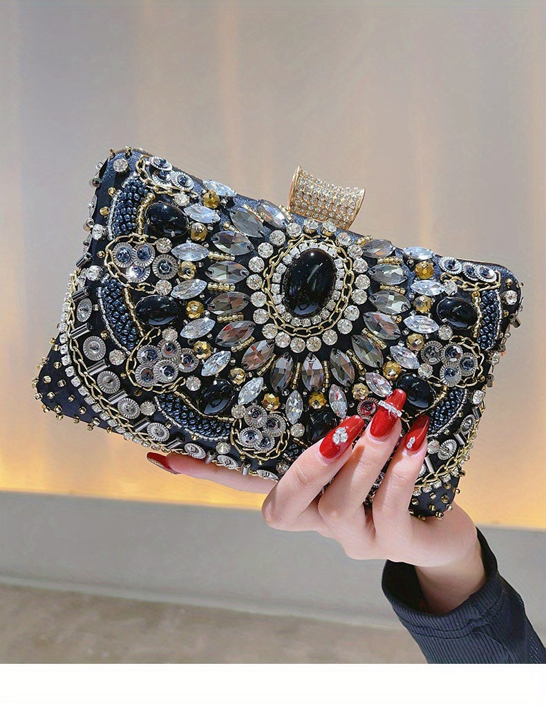 Evening Bag, Elegant Box Clutch Purse, Women's Wedding Handbags For Party Prom