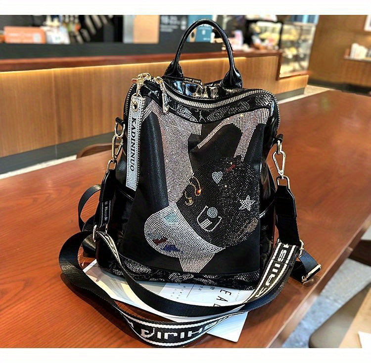 Backpack Purse, Fashion Laptop Daypack, Steampunk Shoulder Bag For School Travel