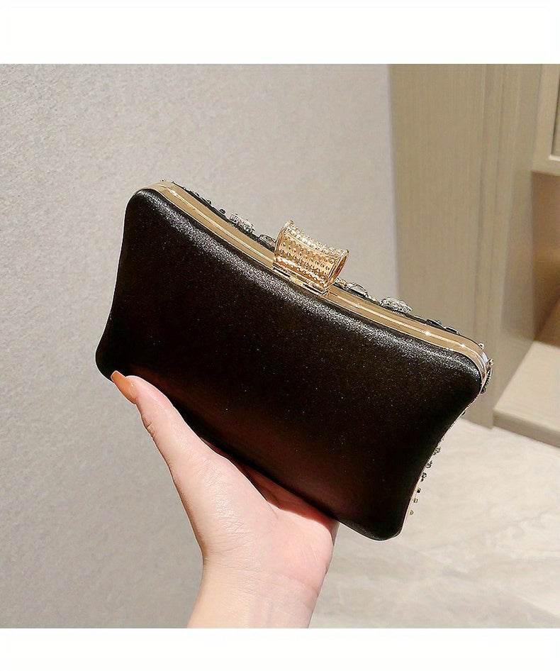 Evening Bag, Elegant Box Clutch Purse, Women's Wedding Handbags For Party Prom