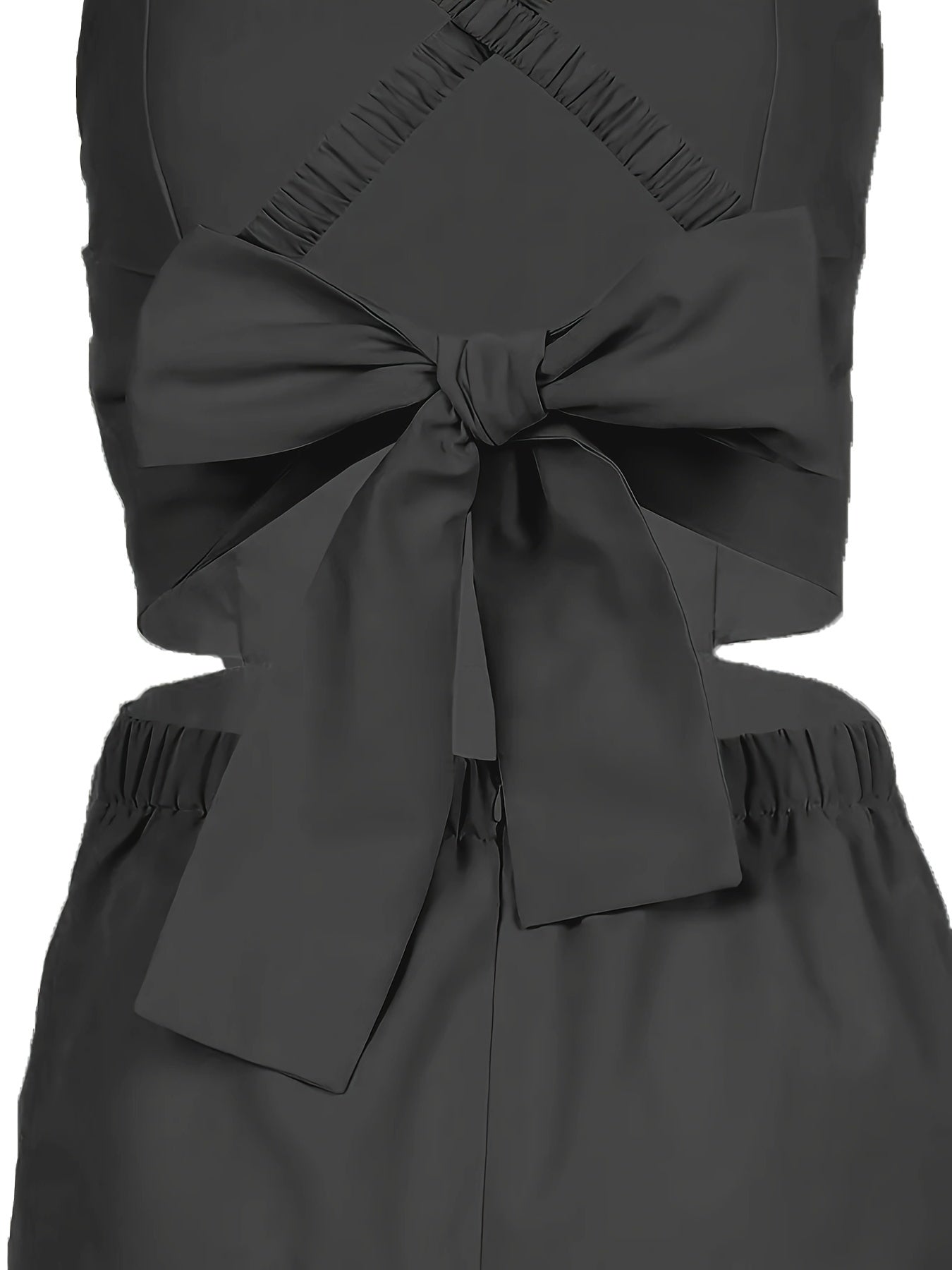 Chic Backless Jumpsuit with Slant Pockets - Casual Women's Wear