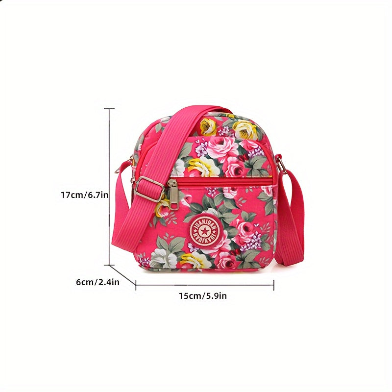 [Crossbody Bag] Soft-Sided Printed Crossbody Bag, Mini Shoulder Bag with Texture for Casual Use