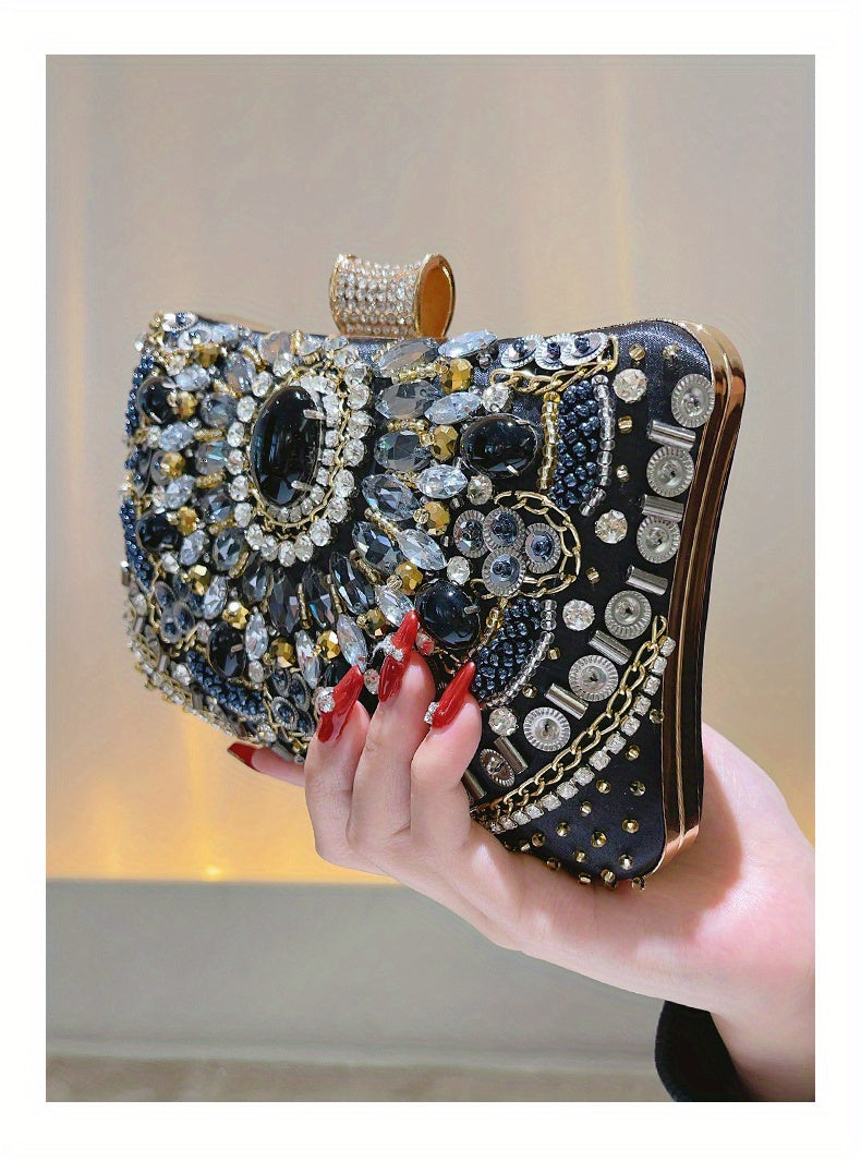 Evening Bag, Elegant Box Clutch Purse, Women's Wedding Handbags For Party Prom