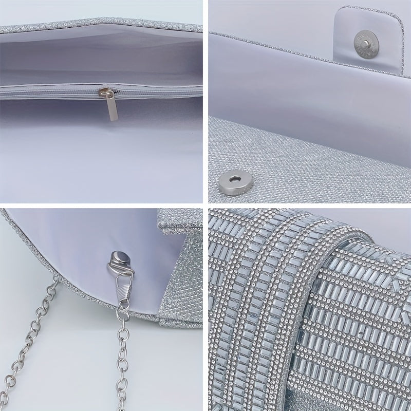 Evening Clutch Women Fashion Envelope Bag Prom Luxury Purse Sparkling Crystal Handbag Cocktail Party Handbag