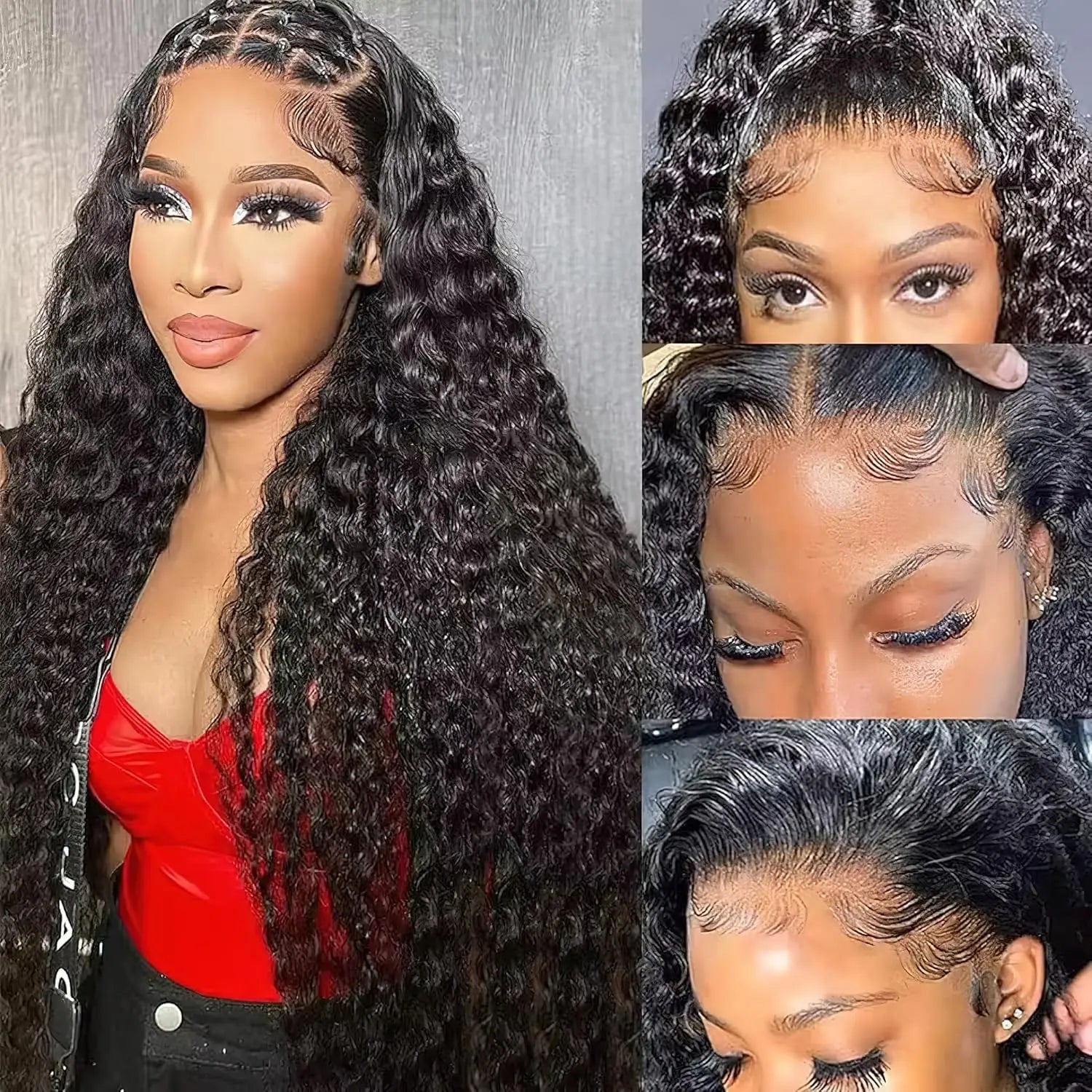 Kinky Curly Human Hair Wig – Glueless Wear & Go 4x4/13x4/13x6 Lace Front Wig, Long Brazilian Remy Hair for Women