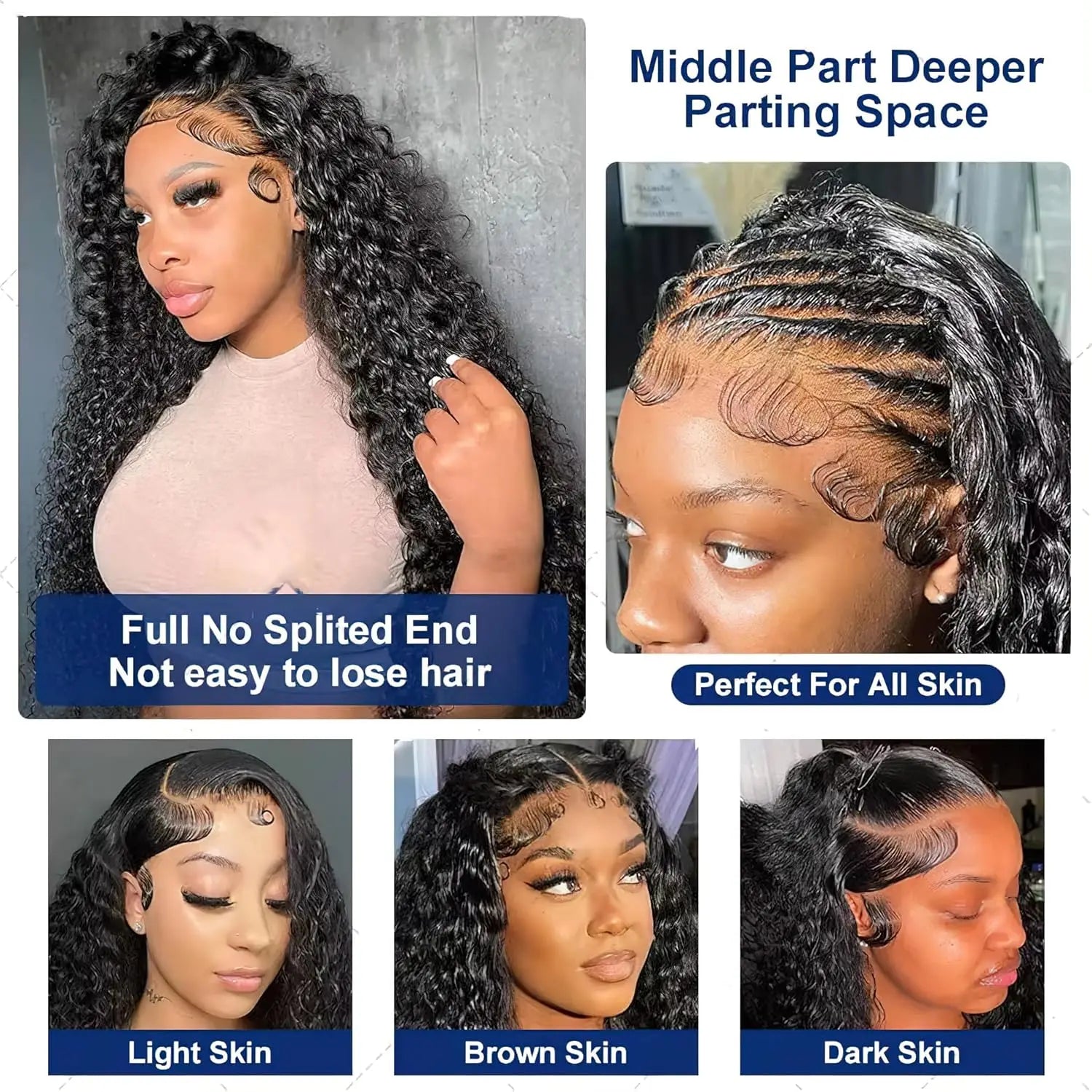Kinky Curly Human Hair Wig – Glueless Wear & Go 4x4/13x4/13x6 Lace Front Wig, Long Brazilian Remy Hair for Women
