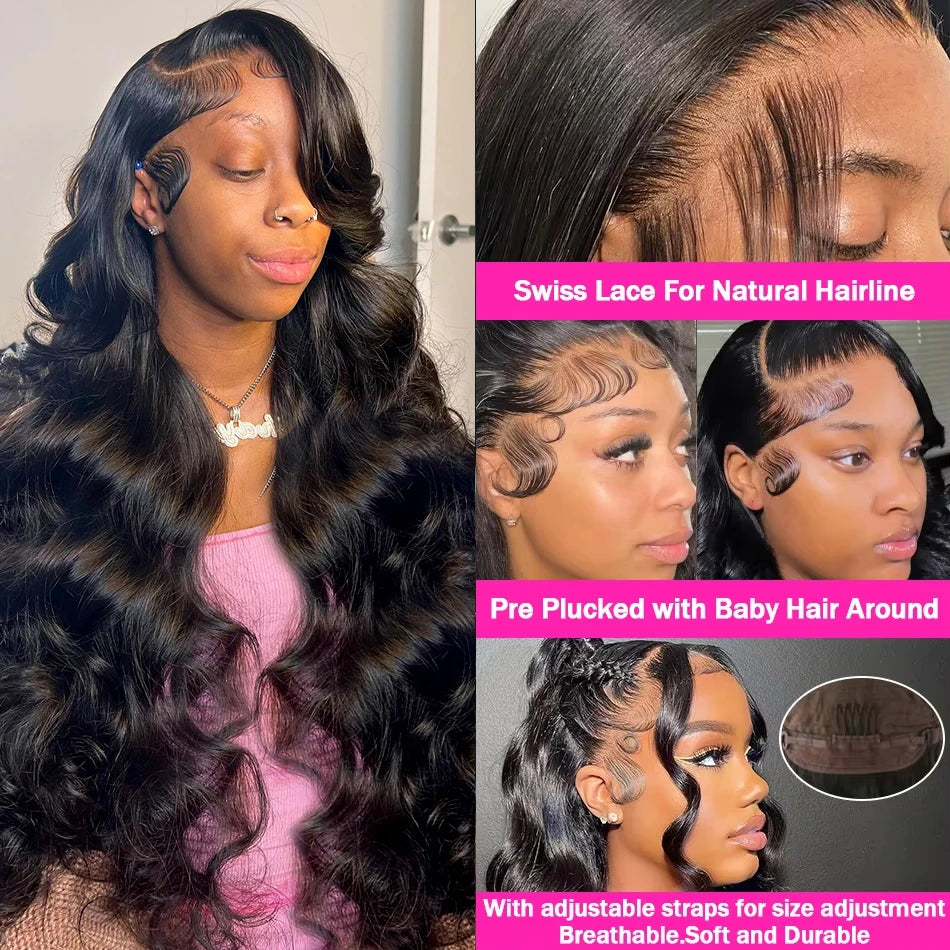 30 40 Inch HD 200% 13x6 Body Water Wave Lace Front Human Hair Wigs 13x4 Lace Frontal Wig 5x5 Glueless Closure Ready To Wear Wig