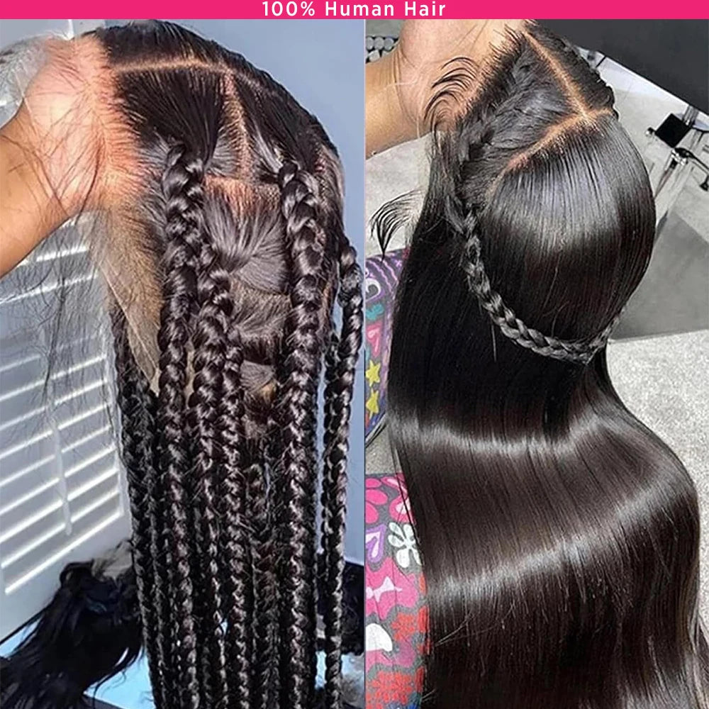HD Full Lace Human Hair Wigs Brazilian Straight Human Hair Wigs for Black Women  250 Density Glueless Wig Human Hair