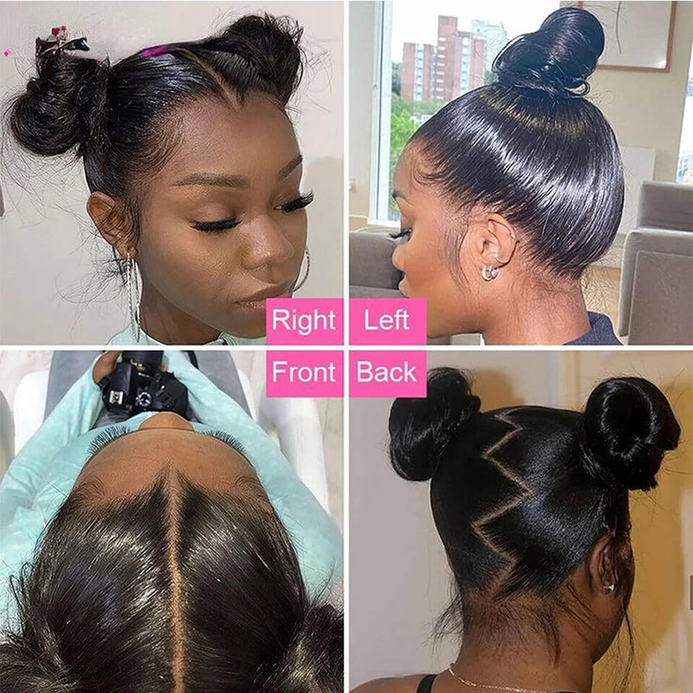 HD Full Lace Human Hair Wigs Brazilian Straight Human Hair Wigs for Black Women  250 Density Glueless Wig Human Hair