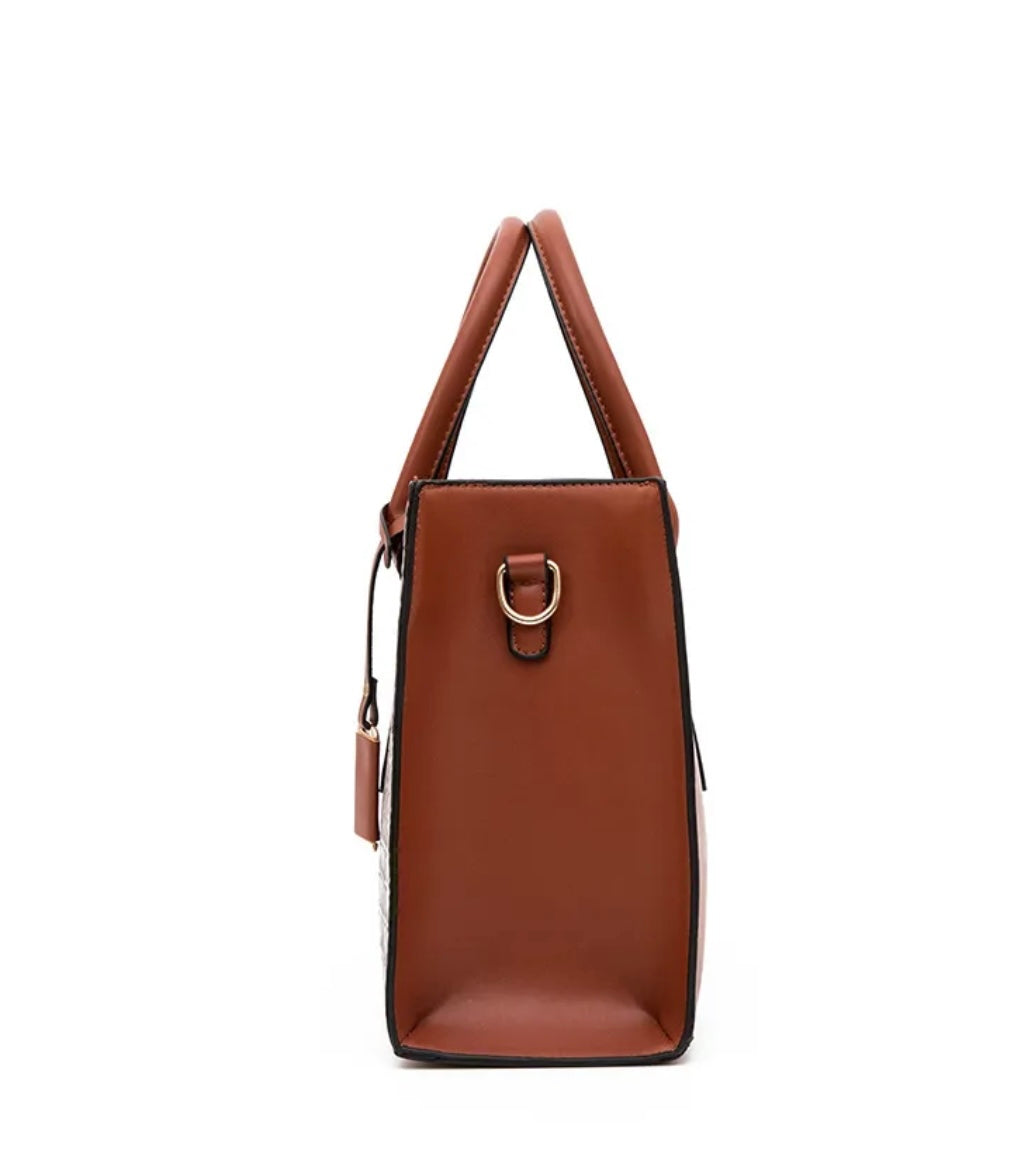 Women’s Crocodile Embossed Handbag Set – Elegant Tote, Shoulder Bag & Wallet
