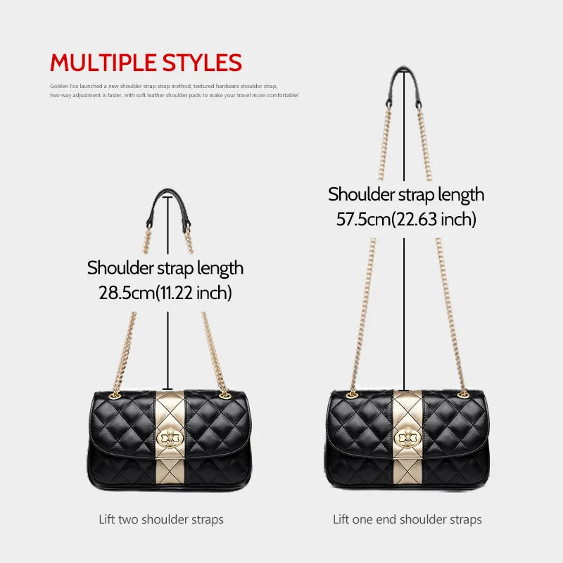 FOXER Women’s Diamond Lattice Crossbody Bag – Split Leather Shoulder & Messenger Handbag
