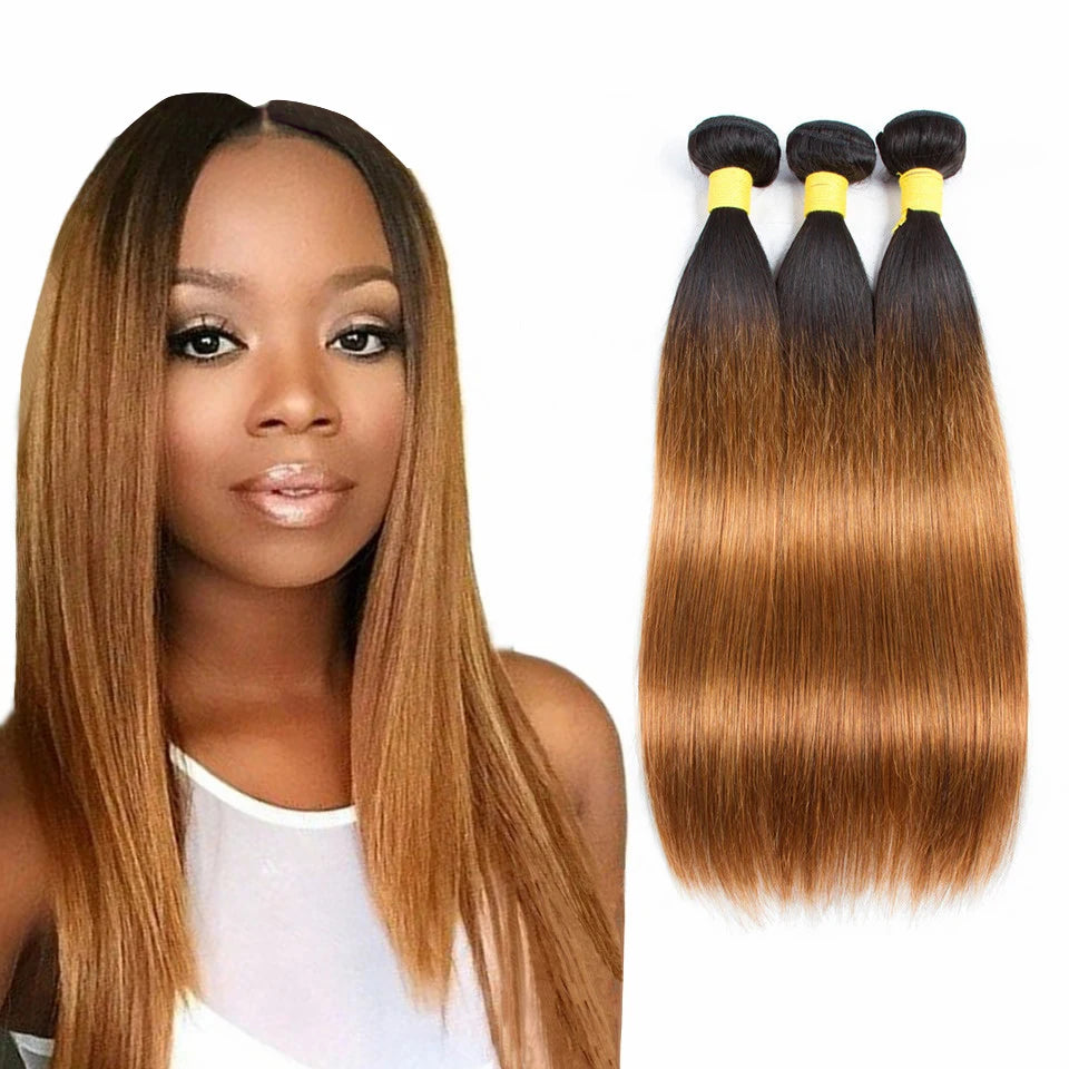 Brazilian Human Hair Weave Bundles Brown Straight Colored Human Hair Bundles Remy Burgundy Red Human Hair Extensions