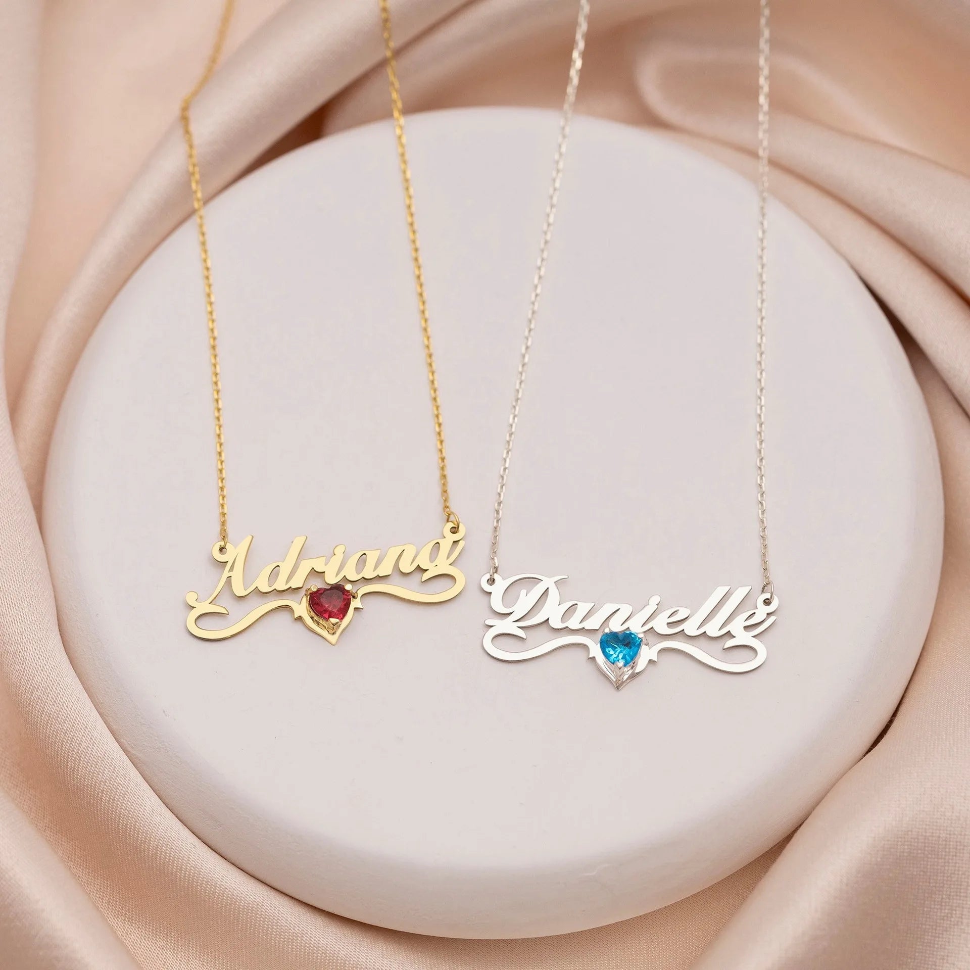 Necklace Customize Pendant with Name and Birthstone Necklace for Women Uionen-048