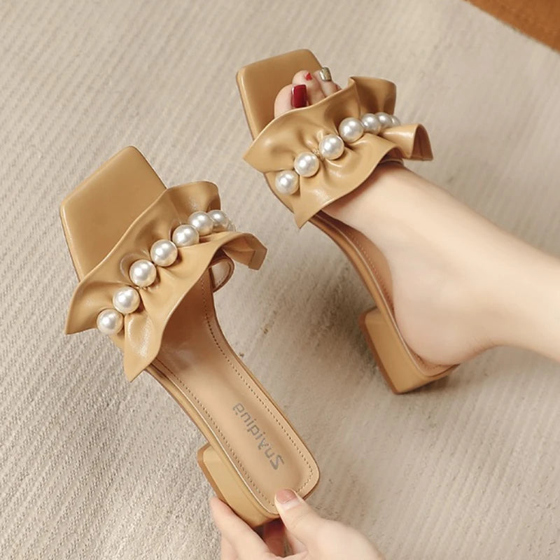 Summer Large Size  Sandalias De Verano Crystal Rhinestones Toe Ring Cute Trending Slipper Slides Rainbow Sandals