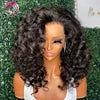 Natural Human Hair Wigs Full Lace Human Hair Wigs Bobs 360 Loose Deep Wave Wig