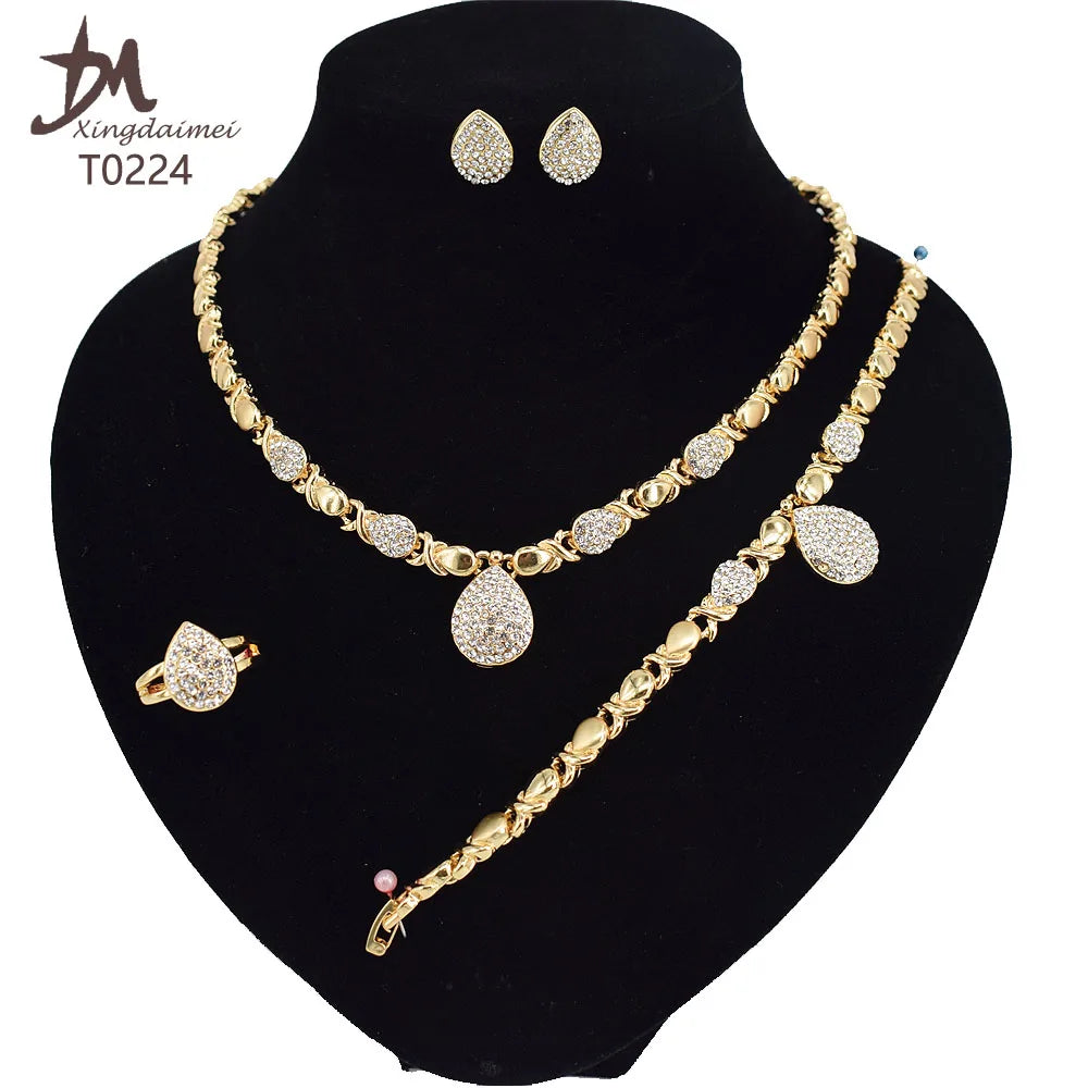 Elephant Gold Plated Jewelry Set for Women